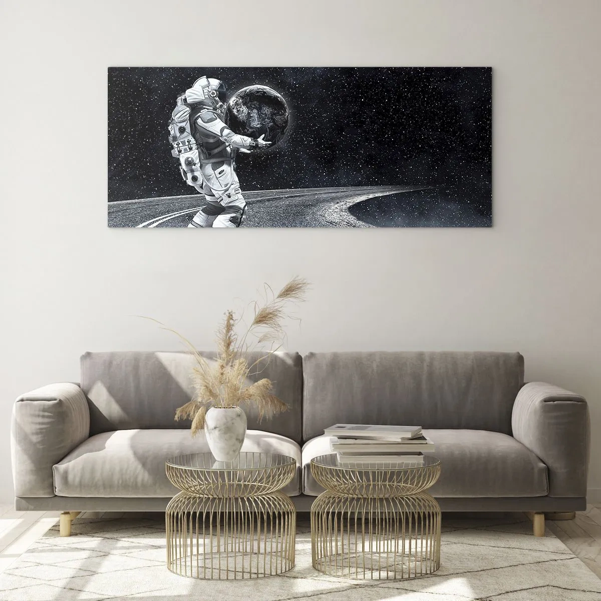 Tablou pe sticlă - Pe Calea Lactee - 120x50 cm
