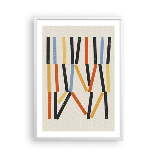 Poster în ramă albă - Compoziție la nivel - 50x70 cm