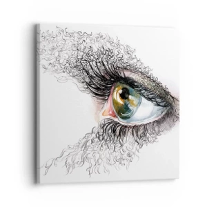 Tablou pe pânză - Privește direct în suflet - 30x30 cm