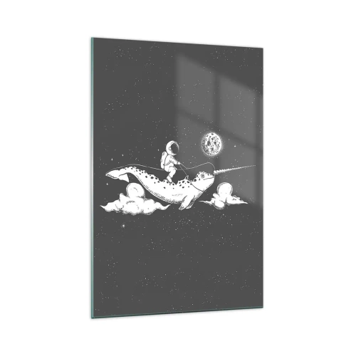 Tablou pe sticlă - Cavalerul Spațial - 70x100 cm