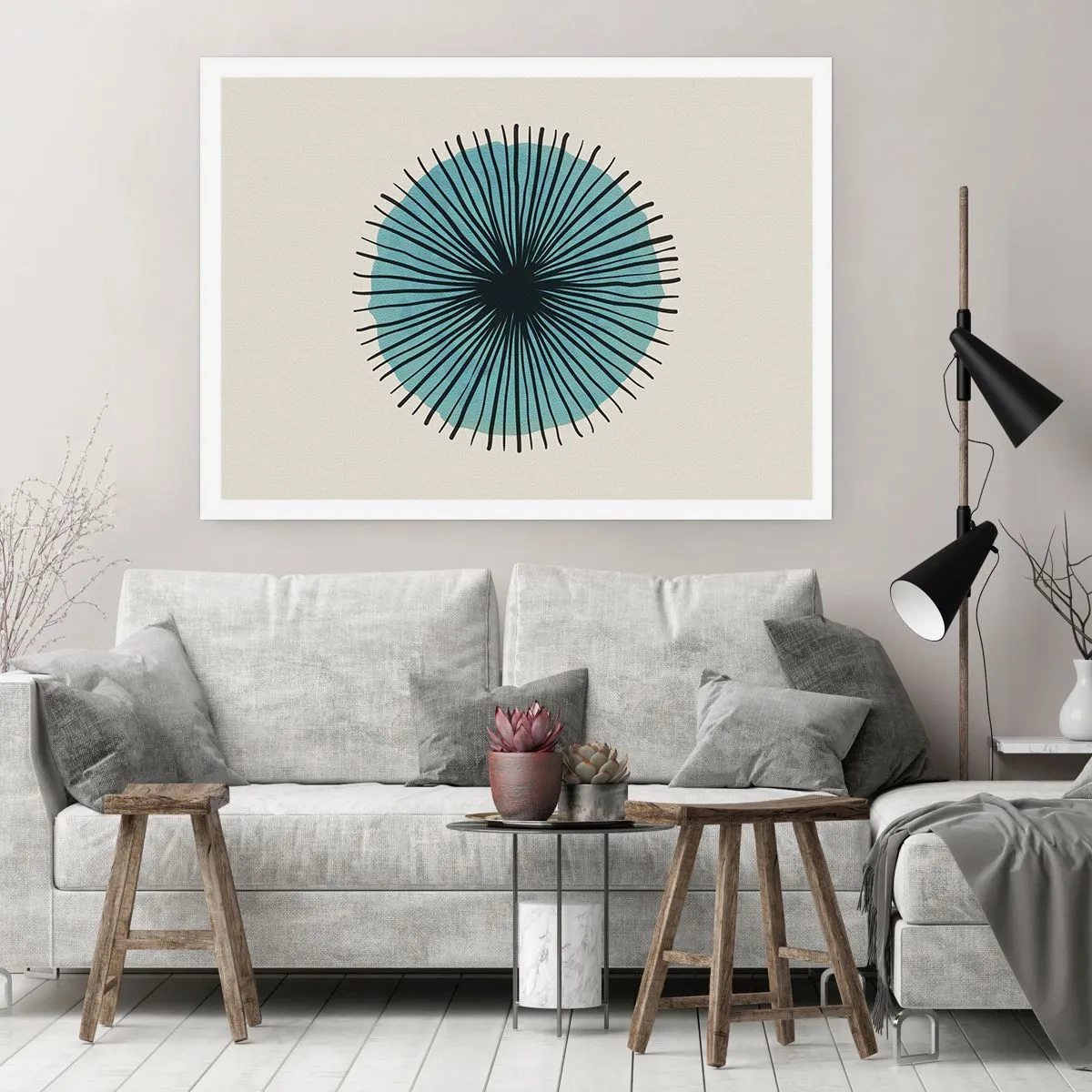 Poster - Radiant pe albastru - 70x50 cm