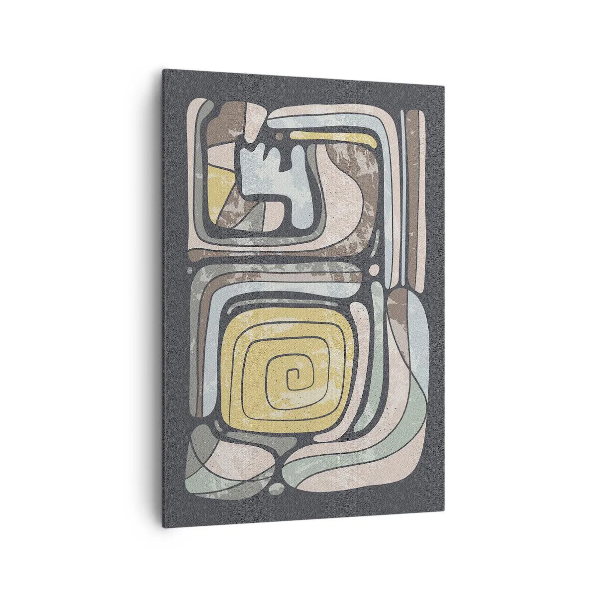 Tablou pe pânză - Abstracție în spirit precolumbian - 70x100 cm