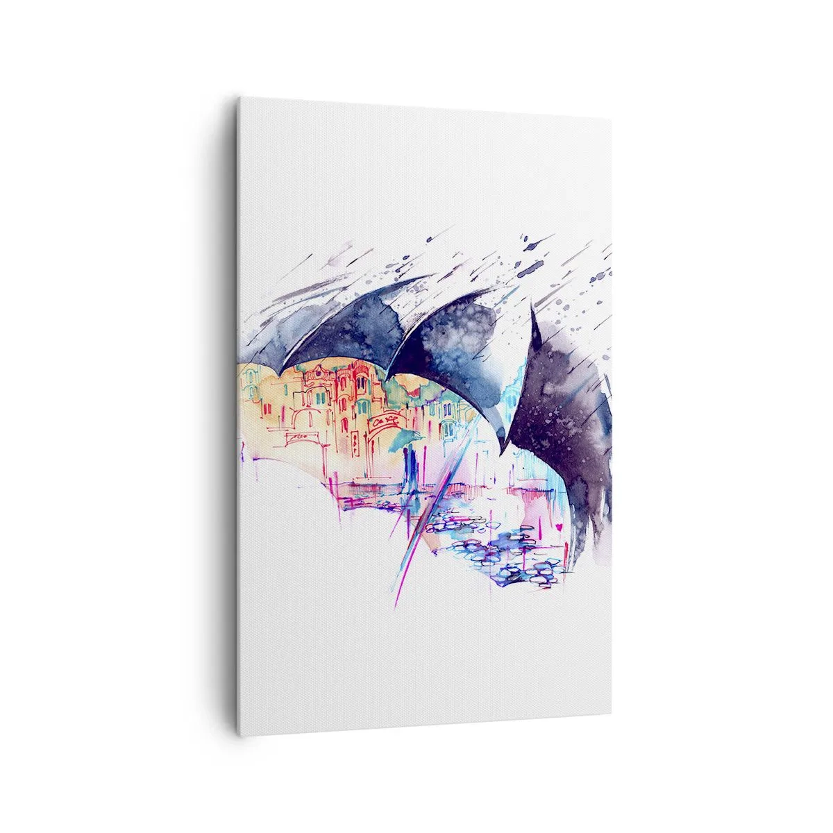 Tablou pe pânză - Plimbare în ploaie - 80x120 cm