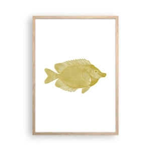 Poster în ramă de stejar deschis - Pește și atât - 50x70 cm
