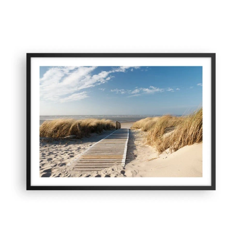 Poster în ramă neagră - În spatele dunei, în zumzetul ierbii - 70x50 cm