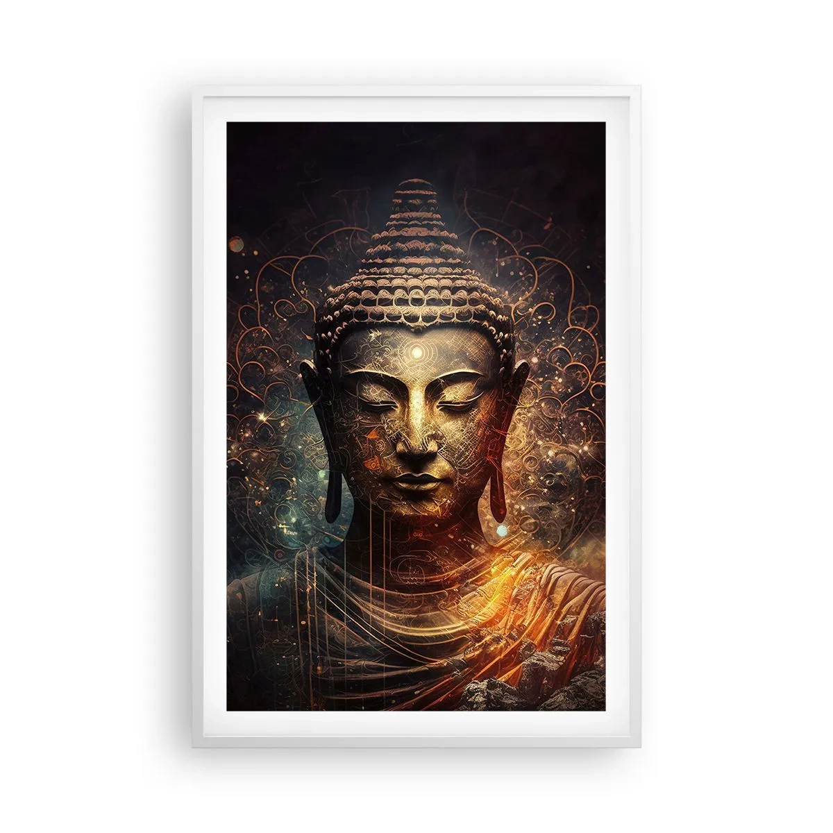 Poster în ramă albă - Echilibru spiritual - 61x91 cm