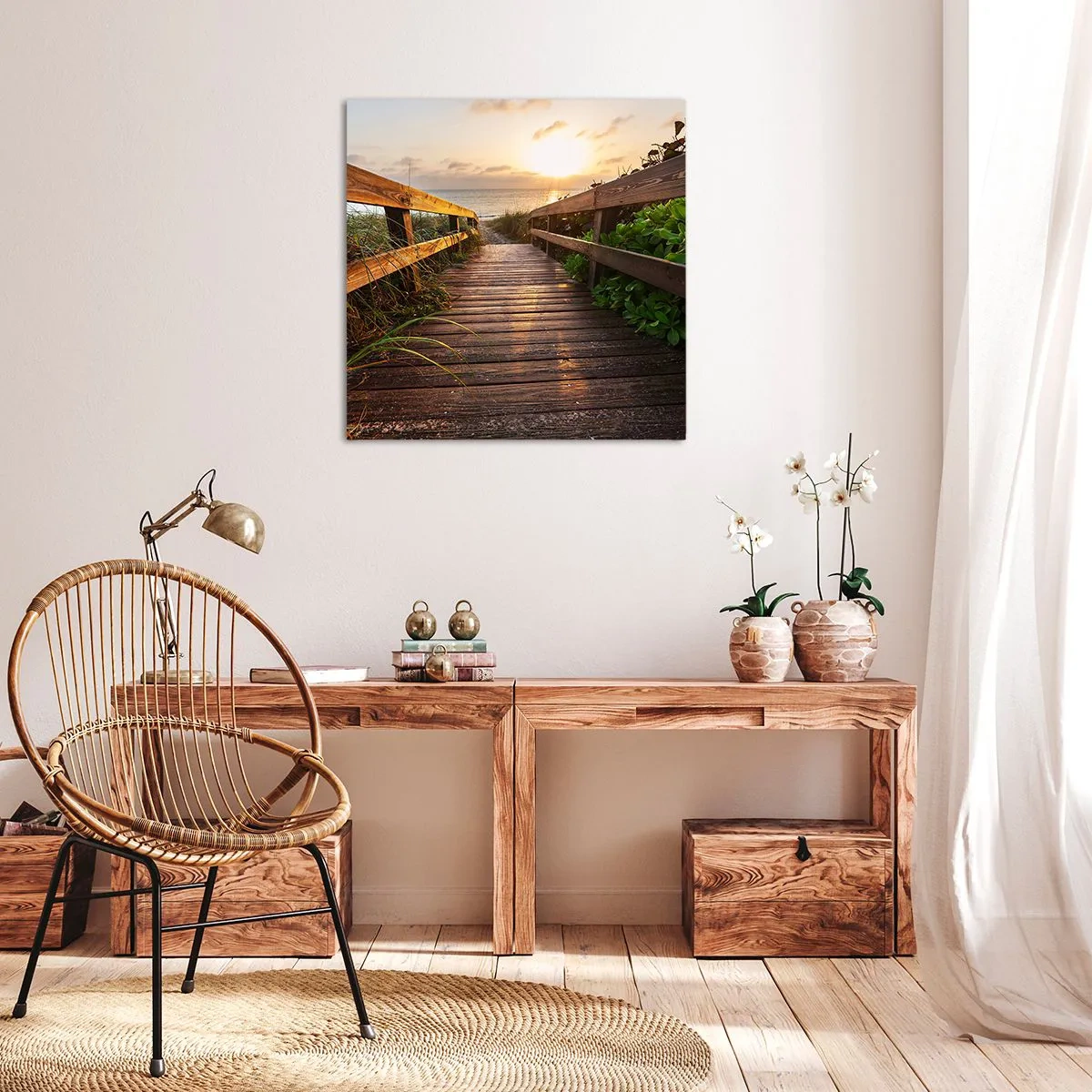 Tablou pe pânză - Și direct la țărm - 40x40 cm