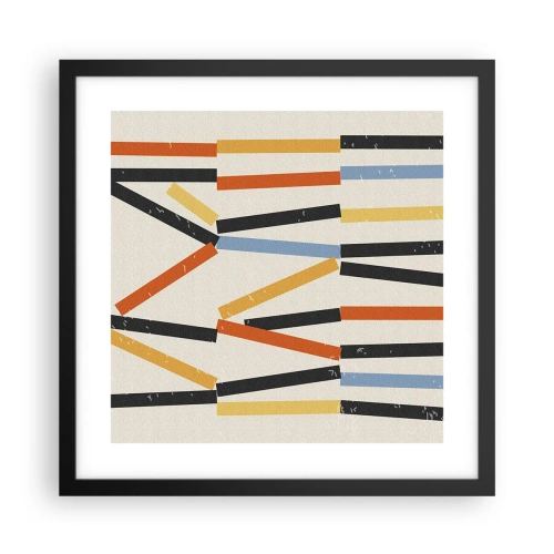 Poster în ramă neagră - Compoziție la nivel - 40x40 cm