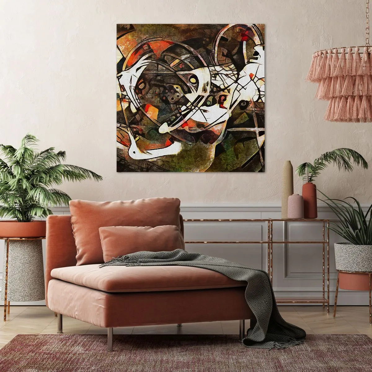 Tablou pe pânză - Auziți mișcarea? - 40x40 cm