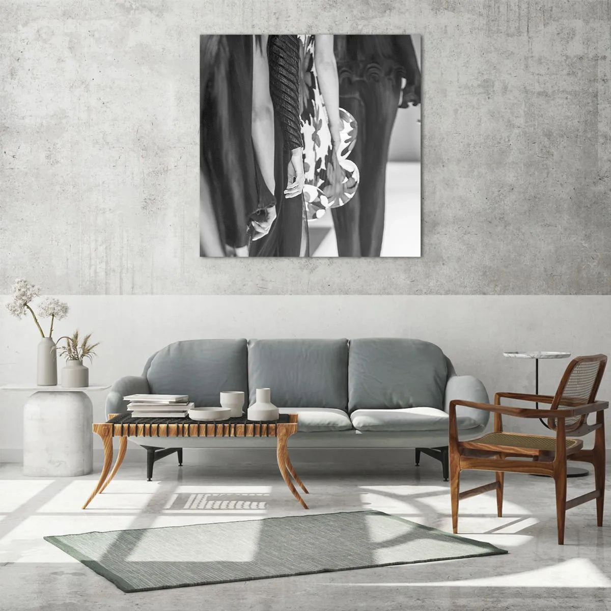 Tablou pe sticlă - Paradă elegantă - 70x70 cm