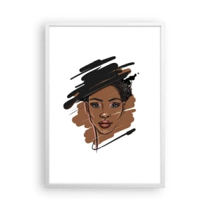 Poster în ramă albă - Dulce ca ciocolata - 50x70 cm