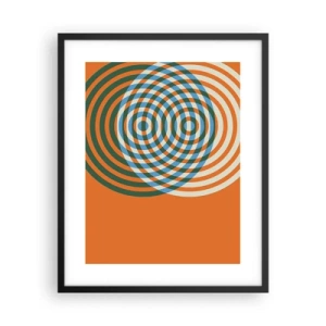 Poster în ramă neagră - Variație circulară abstractă - 40x50 cm