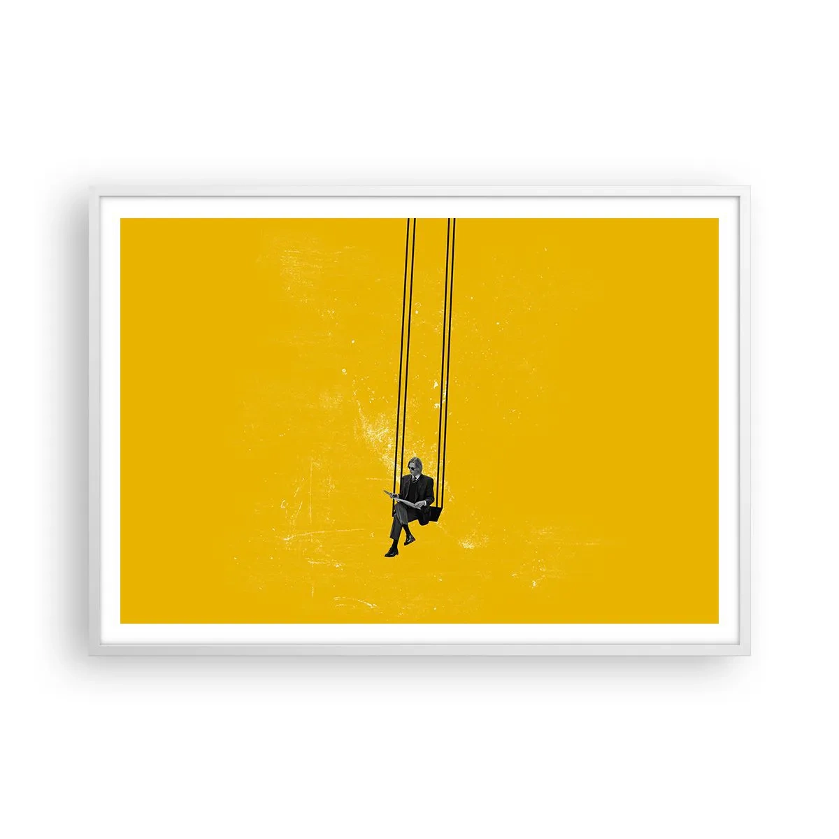 Poster în ramă albă - O zi ca oricare alta - 100x70 cm