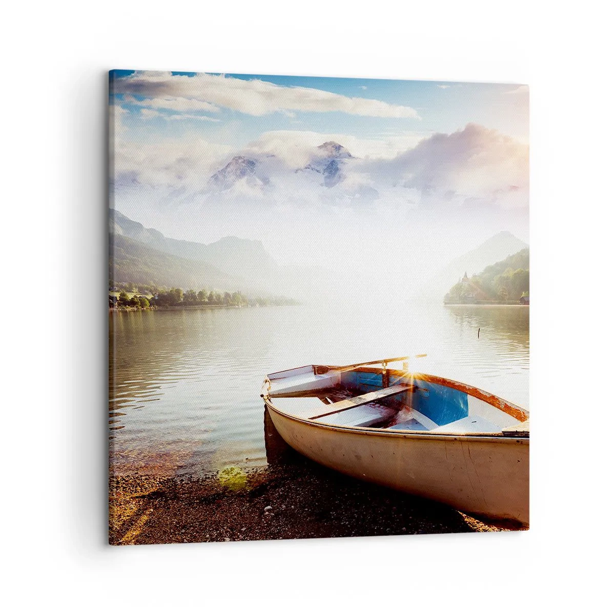 Tablou pe pânză - Peste apa mare și limpede - 50x50 cm