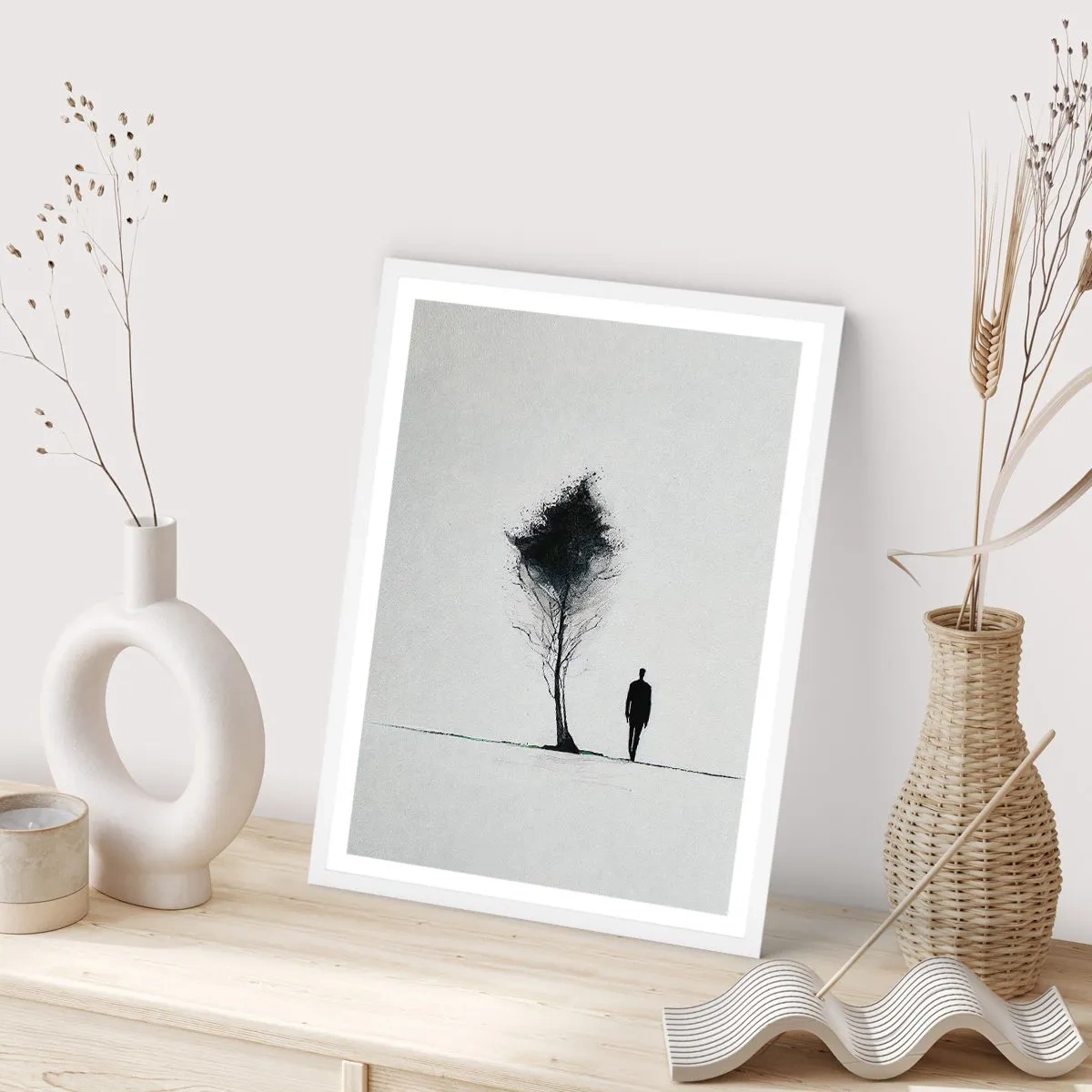 Poster în ramă albă - Noi toți rătăcim - 30x40 cm