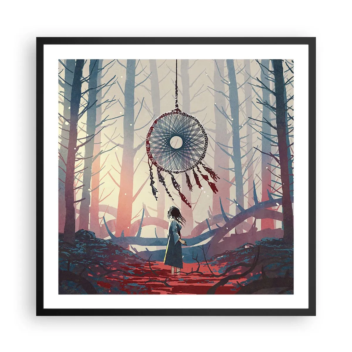 Poster în ramă neagră - Ritualul secret al fericirii - 60x60 cm