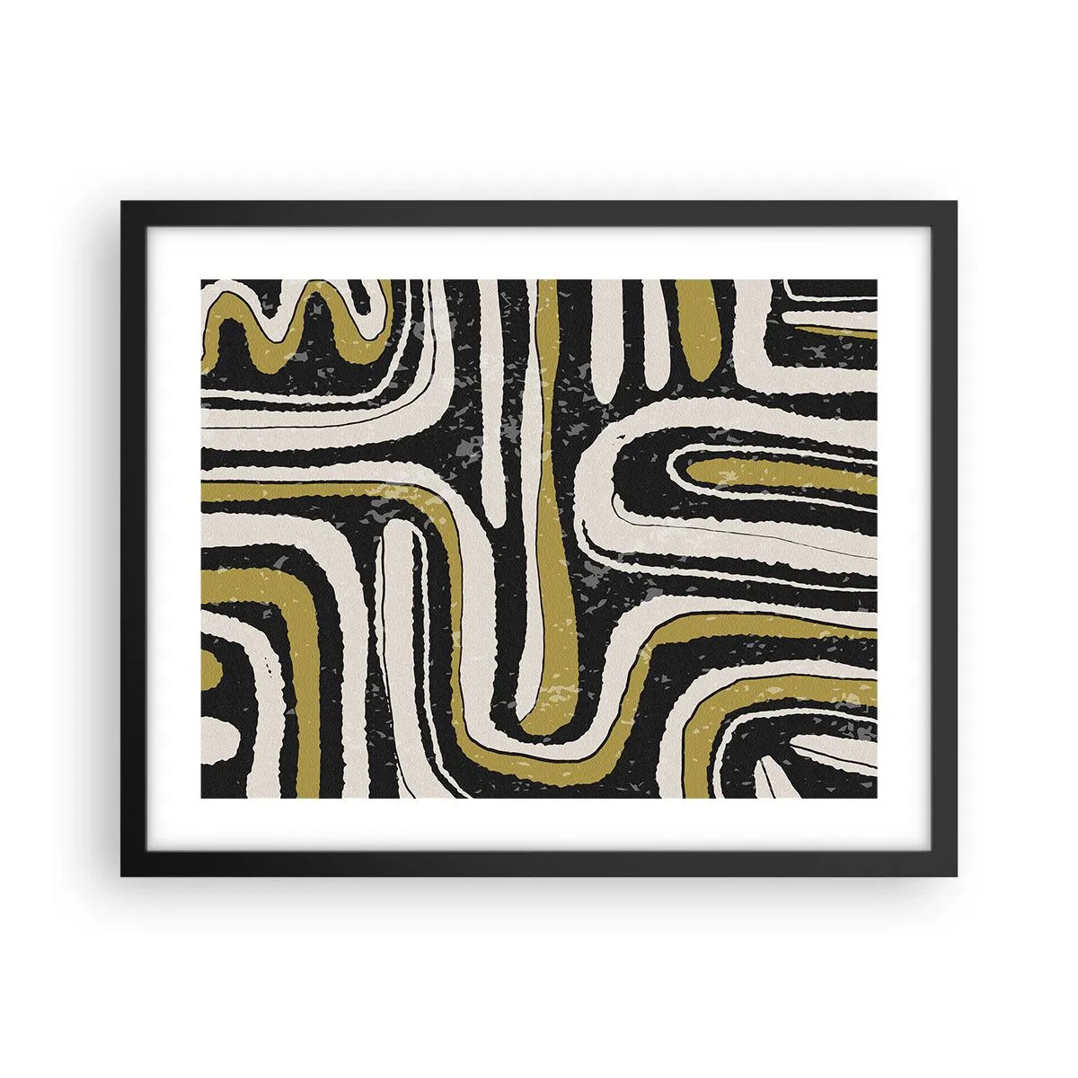 Poster în ramă neagră - Compoziție: pasaje și alei - 50x40 cm