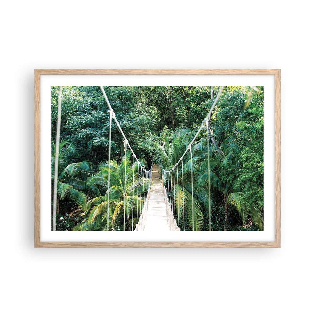 Poster în ramă de stejar deschis - Welcome to the jungle! - 70x50 cm