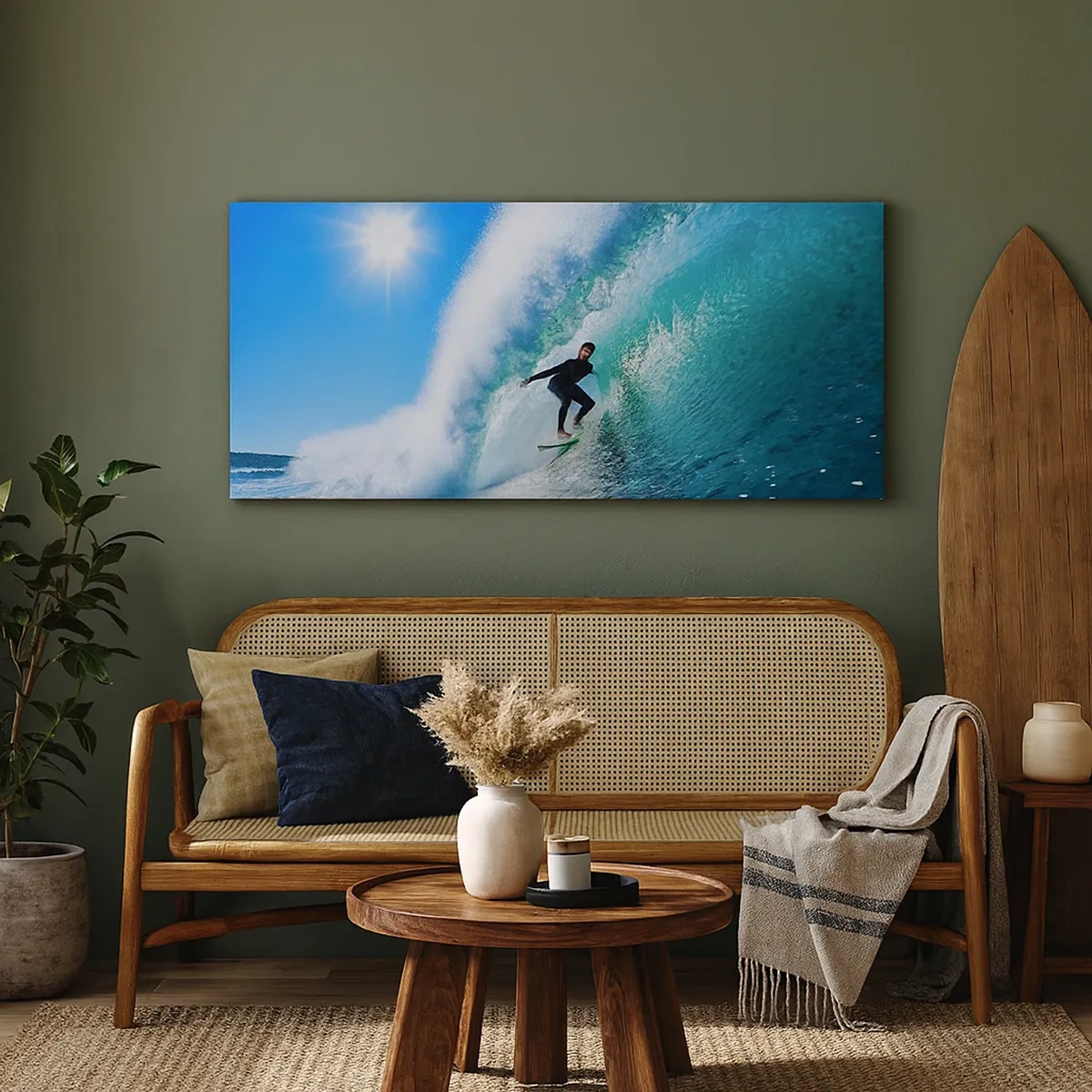 Tablou pe pânză - Prin marele albastru - 30x30 cm