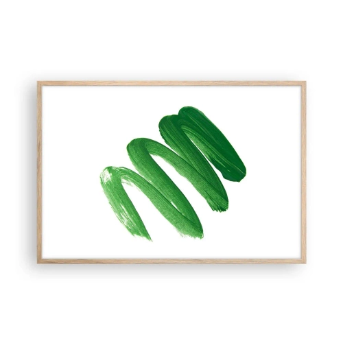 Poster în ramă de stejar deschis - Glumă verde - 91x61 cm