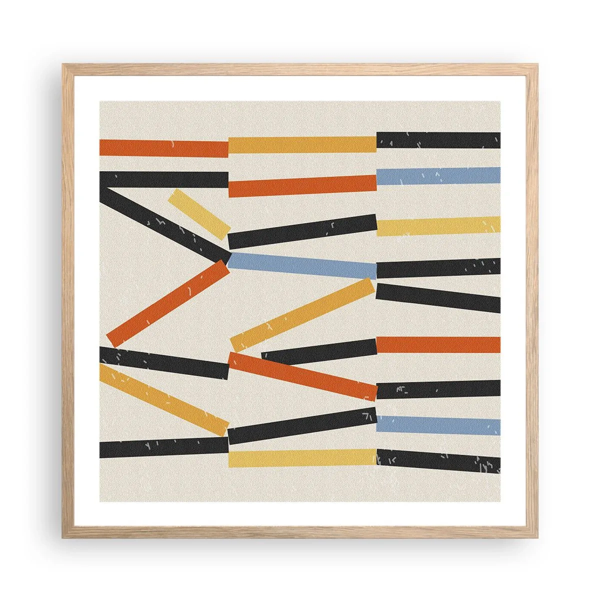 Poster în ramă de stejar deschis - Compoziție la nivel - 60x60 cm