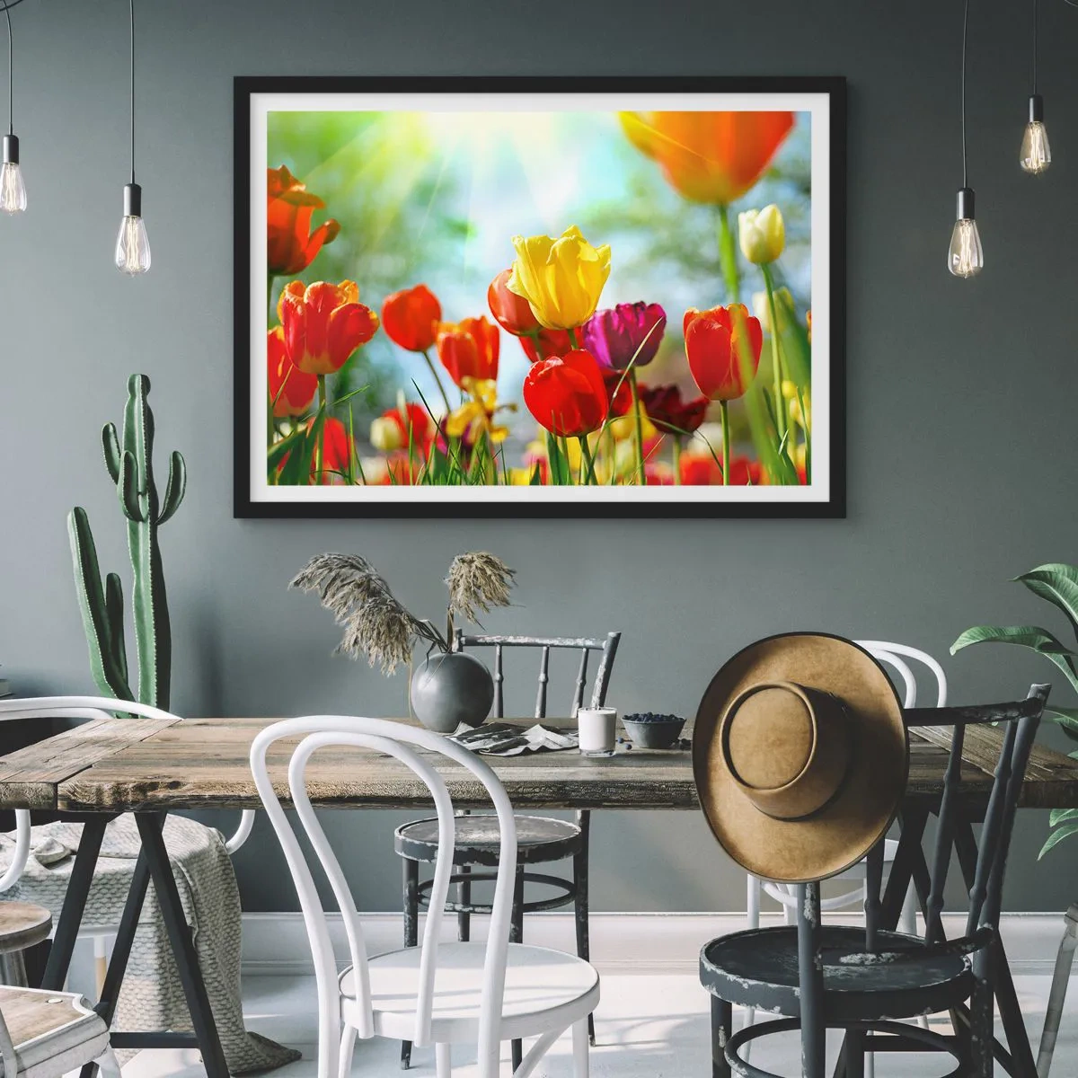 Poster în ramă neagră - Toate culorile soarelui - 70x50 cm