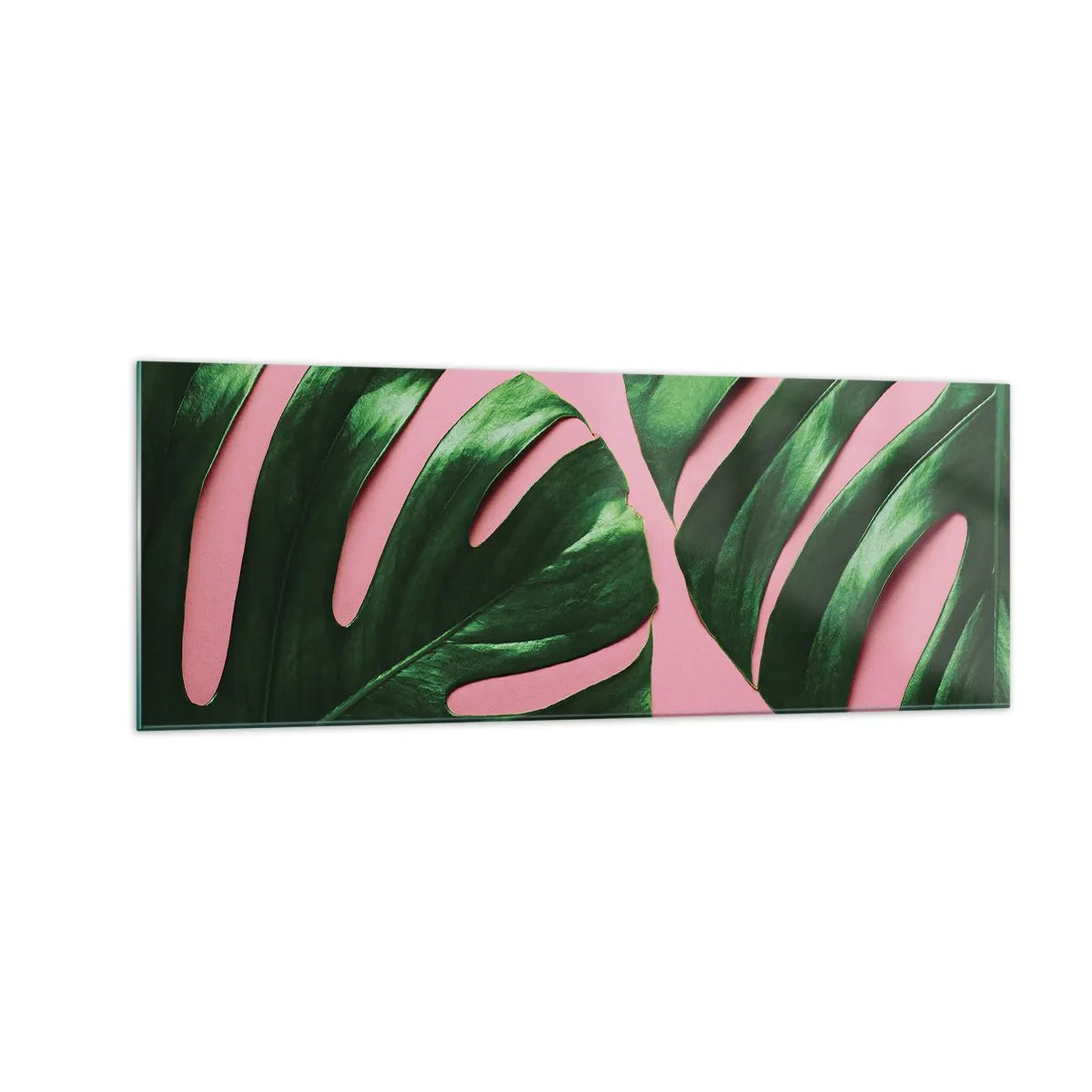 Tablou pe sticlă - Întâlnire verde - 140x50 cm
