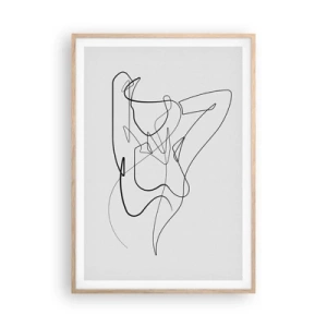 Poster în ramă de stejar deschis - Cine ești tu? - 70x100 cm