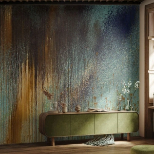 Tapet Standard Eco - O compoziție cromatică neaccidentală - Abstracția, Industrial, A picta - 300x210 cm