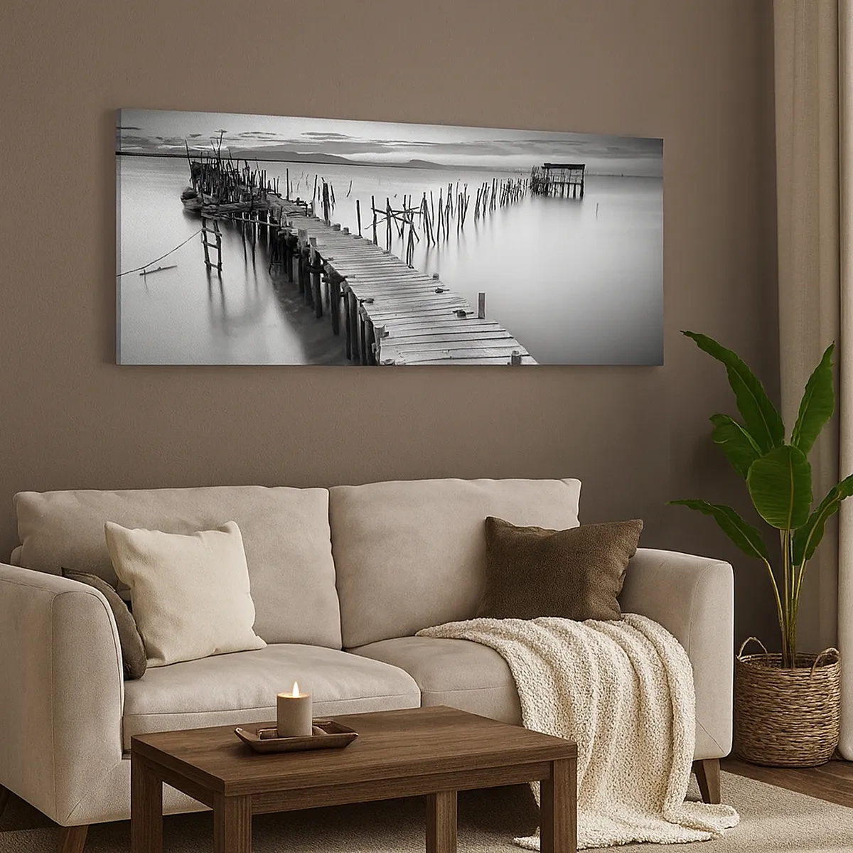 Tablou pe pânză - Liniștea unui țărm uitat - 30x30 cm