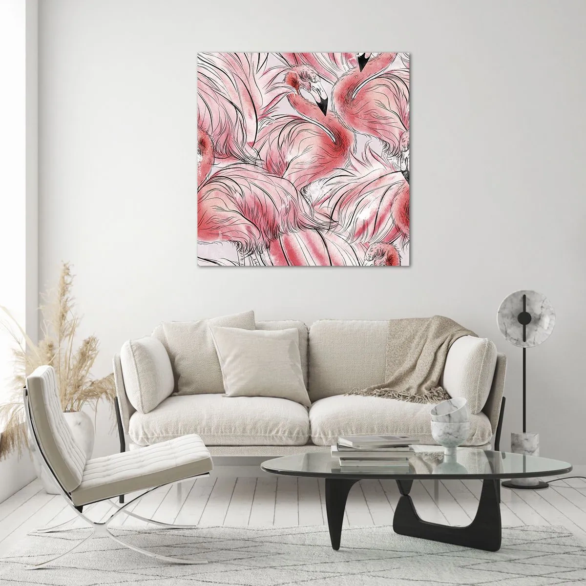 Tablou pe sticlă - Corpul de balet al păsărilor - 70x70 cm