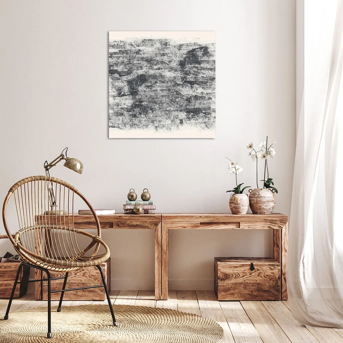 Tablou pe pânză - Compoziție cețoasă - 30x30 cm