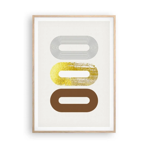 Poster în ramă de stejar deschis - Ooo! - 70x100 cm