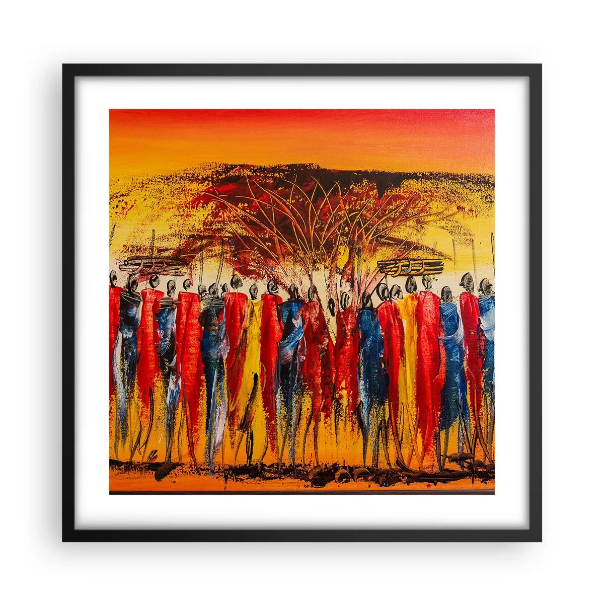 Poster în ramă neagră - Acolo, acolo, acolo, acolo se duc - 50x50 cm