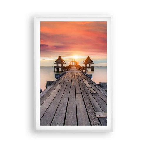 Poster în ramă albă - Vestul la est - 61x91 cm