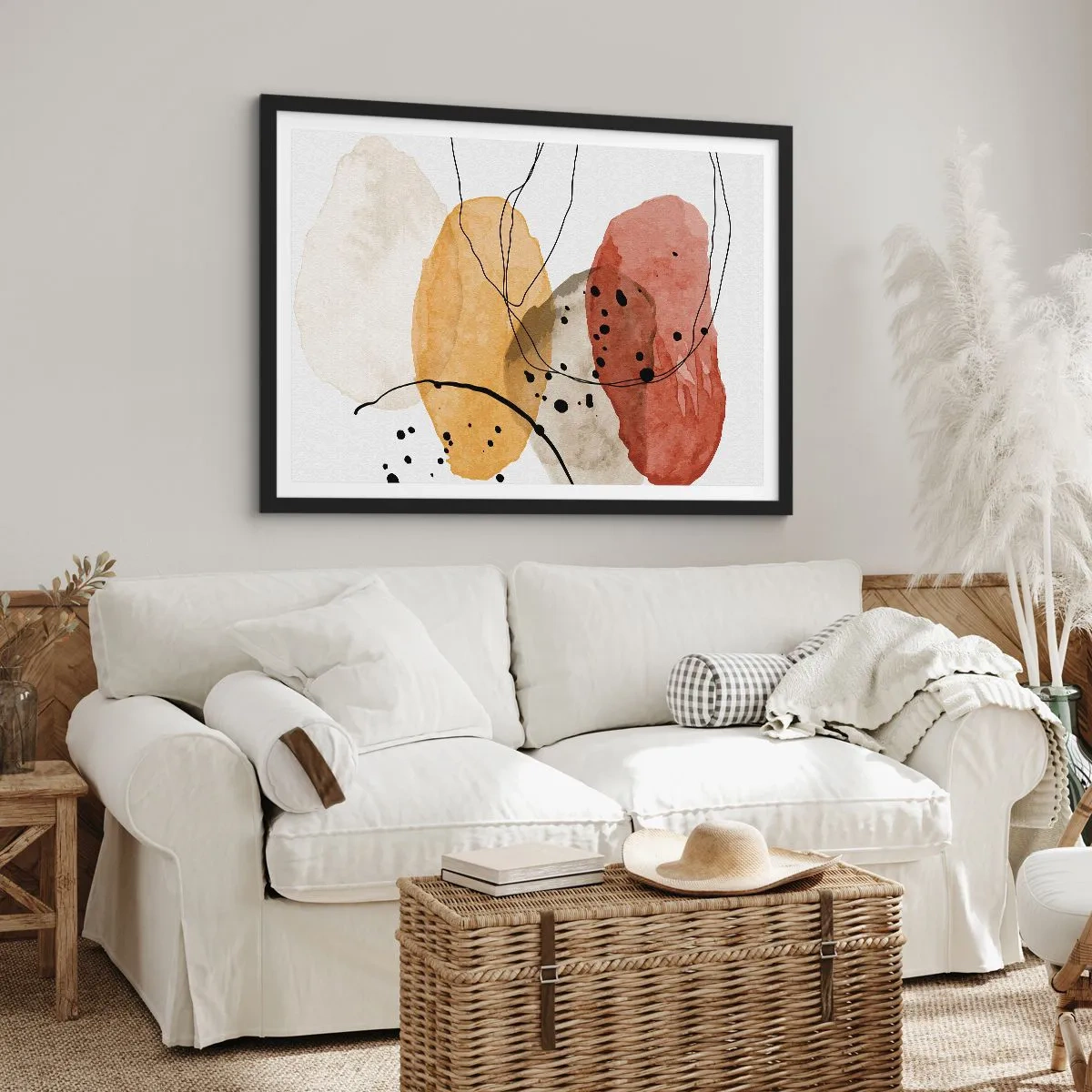 Poster în ramă neagră - Ca aerul, limpezi și ușoare - 91x61 cm