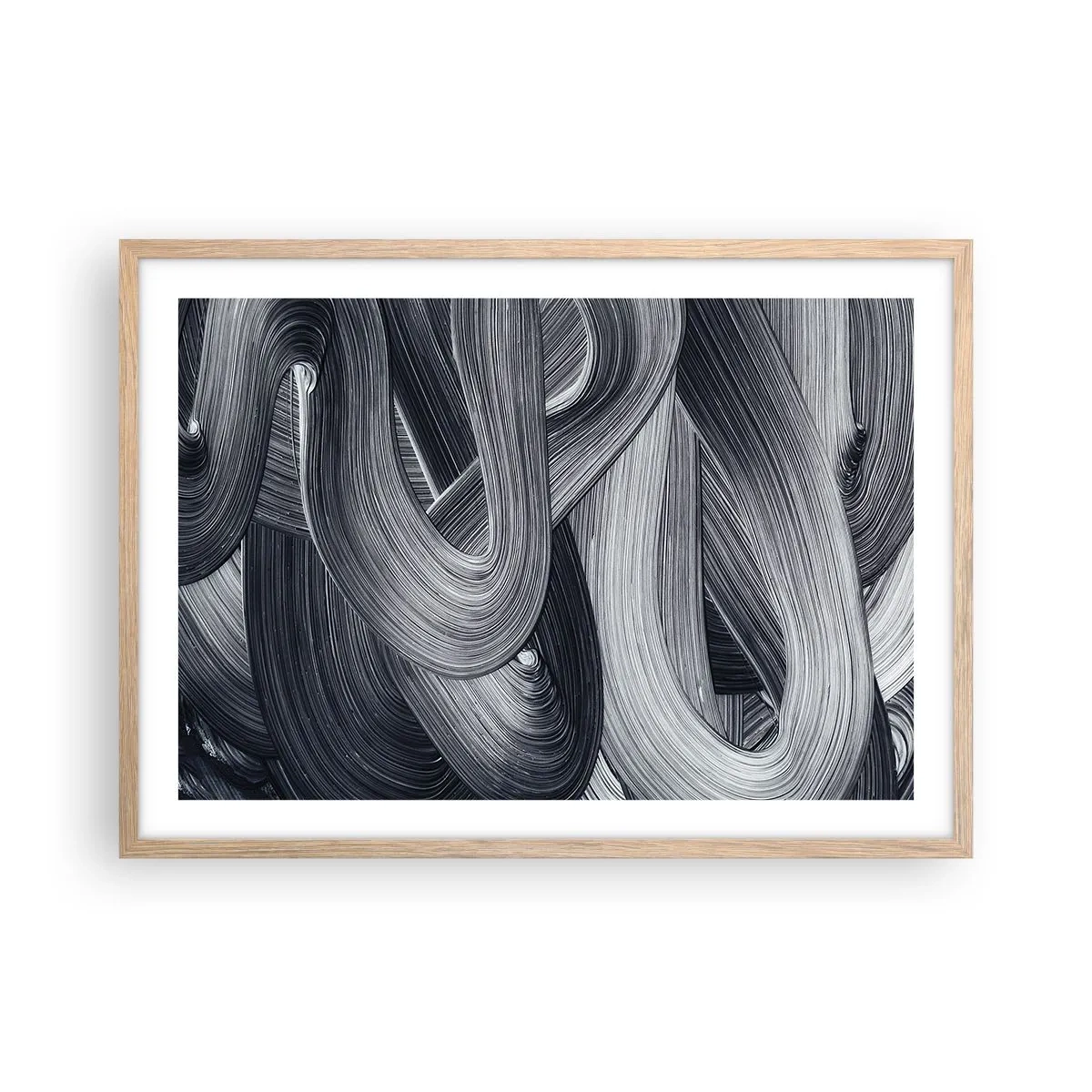 Poster în ramă de stejar deschis - Fluiditatea realității - 70x50 cm