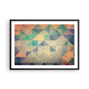 Poster în ramă neagră - Republica triunghiurilor - 70x50 cm