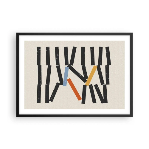 Poster în ramă neagră - Domino - compoziție - 70x50 cm