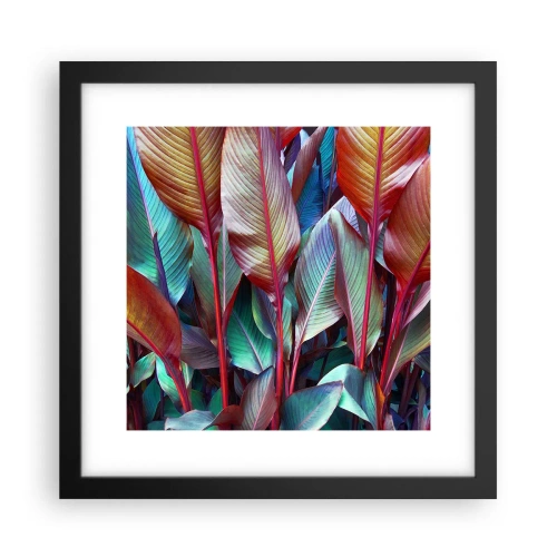 Poster în ramă neagră - Tufiș colorat - 30x30 cm