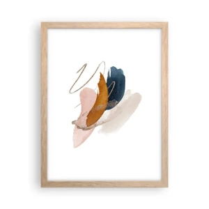 Poster în ramă de stejar deschis - Compoziție înaripată - 30x40 cm