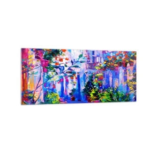 Tablou pe sticlă - Impresie - străduță italiană - 120x50 cm