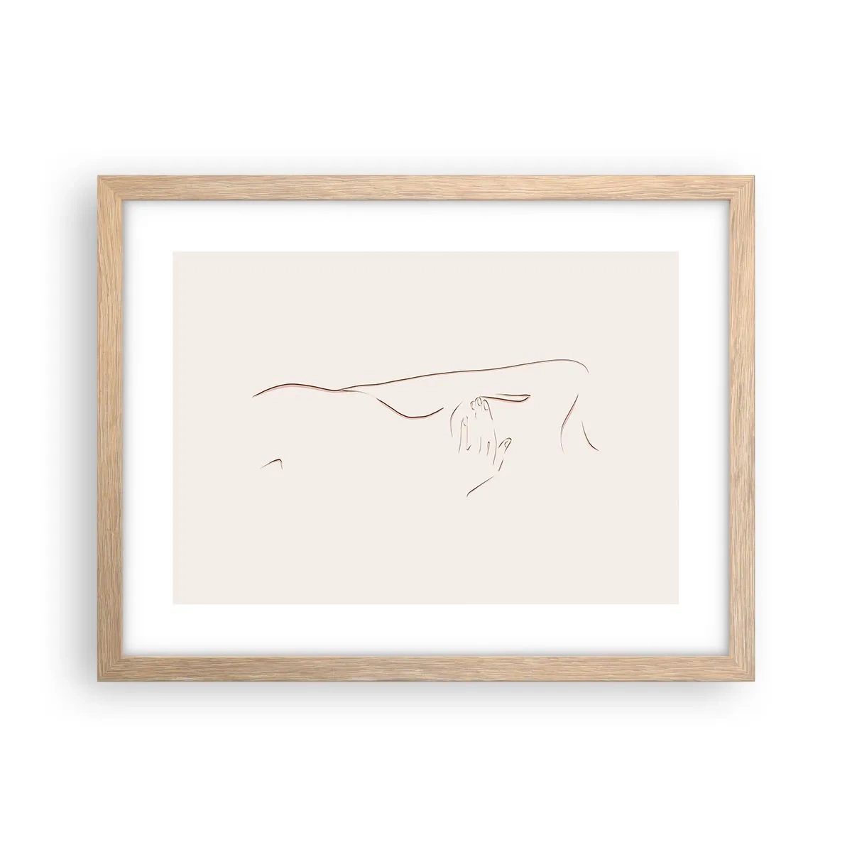Poster în ramă de stejar deschis - Forma dorinței - 40x30 cm