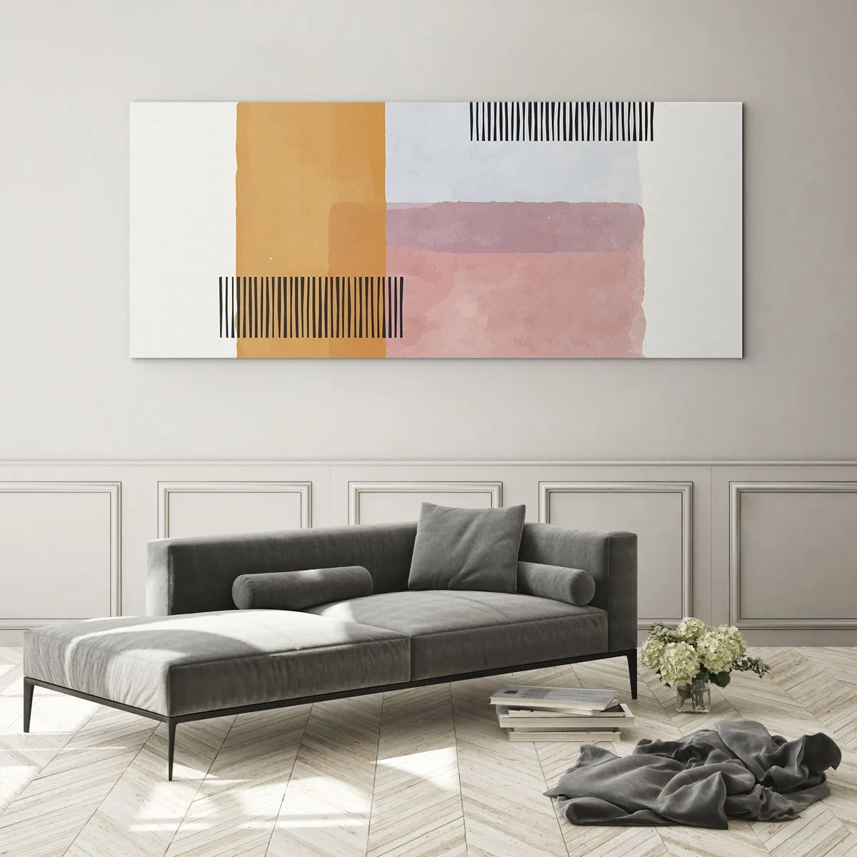 Tablou pe sticlă - Din colț în colț - 100x40 cm