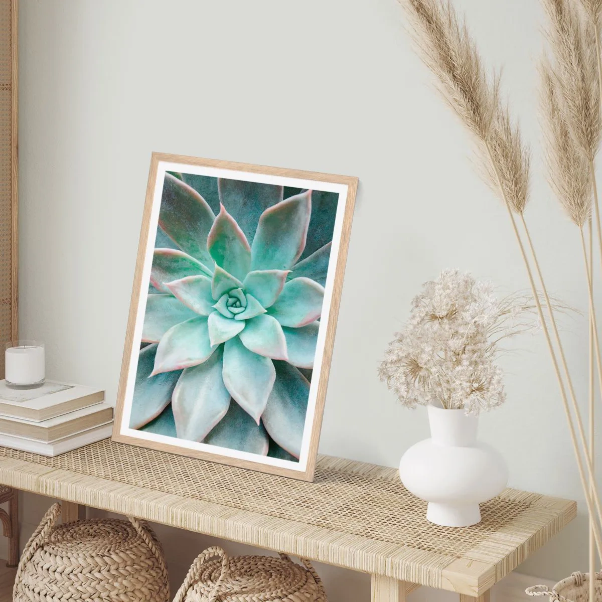 Poster în ramă de stejar deschis - Inima deșertului - 61x91 cm