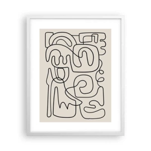 Poster în ramă albă - Pe traseu - 40x50 cm