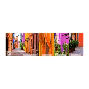 Mostră tapet autocolant Deluxe Sticker - Aleea curcubeului - Oraș, Veneția, Arhitectură - 100x30 cm