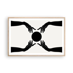 Poster în ramă de stejar deschis - Semnul secret - 91x61 cm