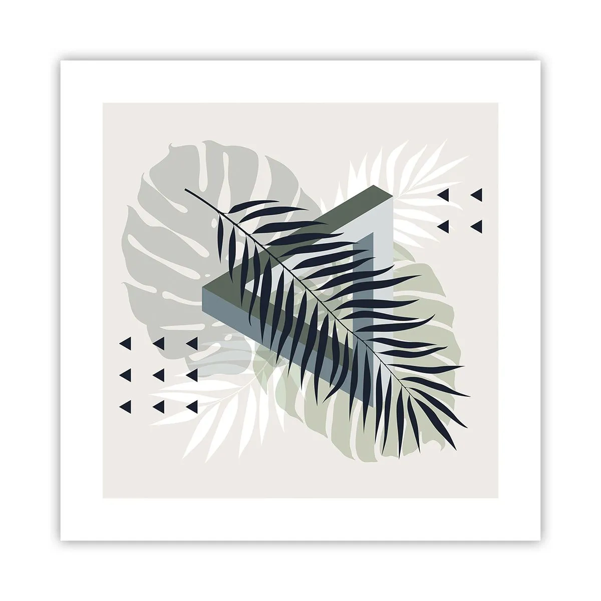 Poster - Natura și geometria - două ordine? - 40x40 cm