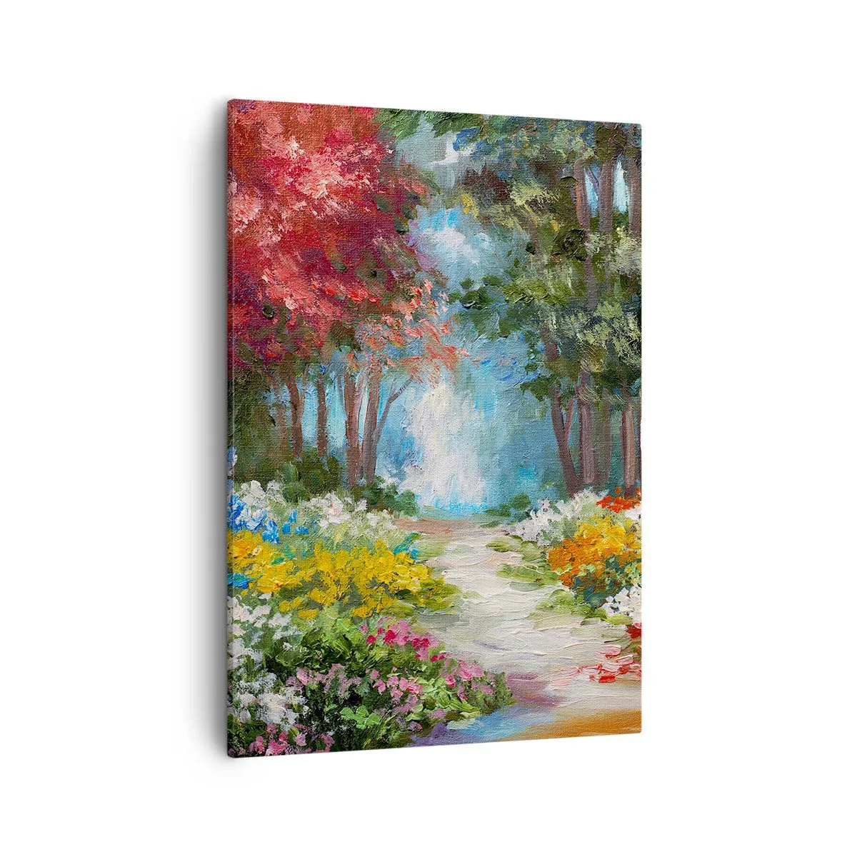 Tablou pe pânză - Grădină de pădure, pădure de flori - 50x70 cm